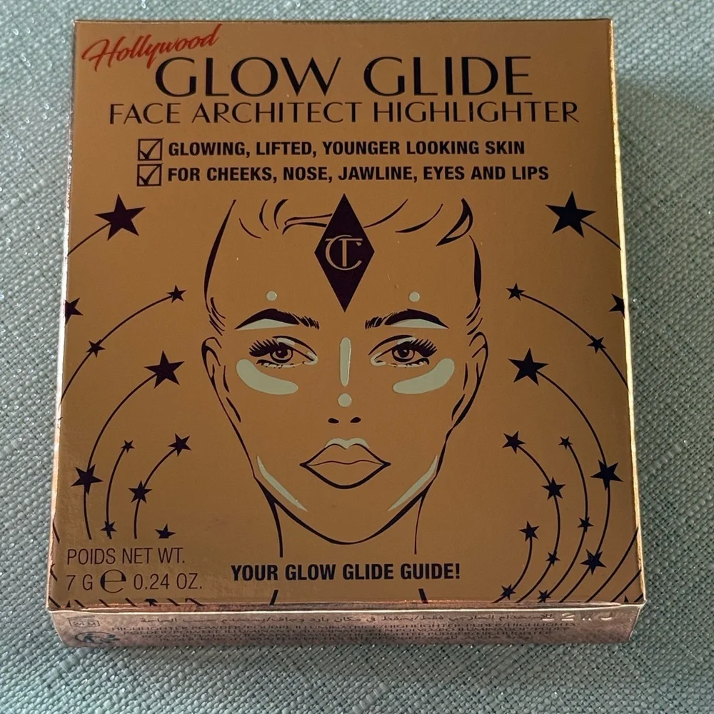 Charlotte Tilbury Hollywood Glow Glide Highlighter Rose Gold Glow 7g NEW In Box